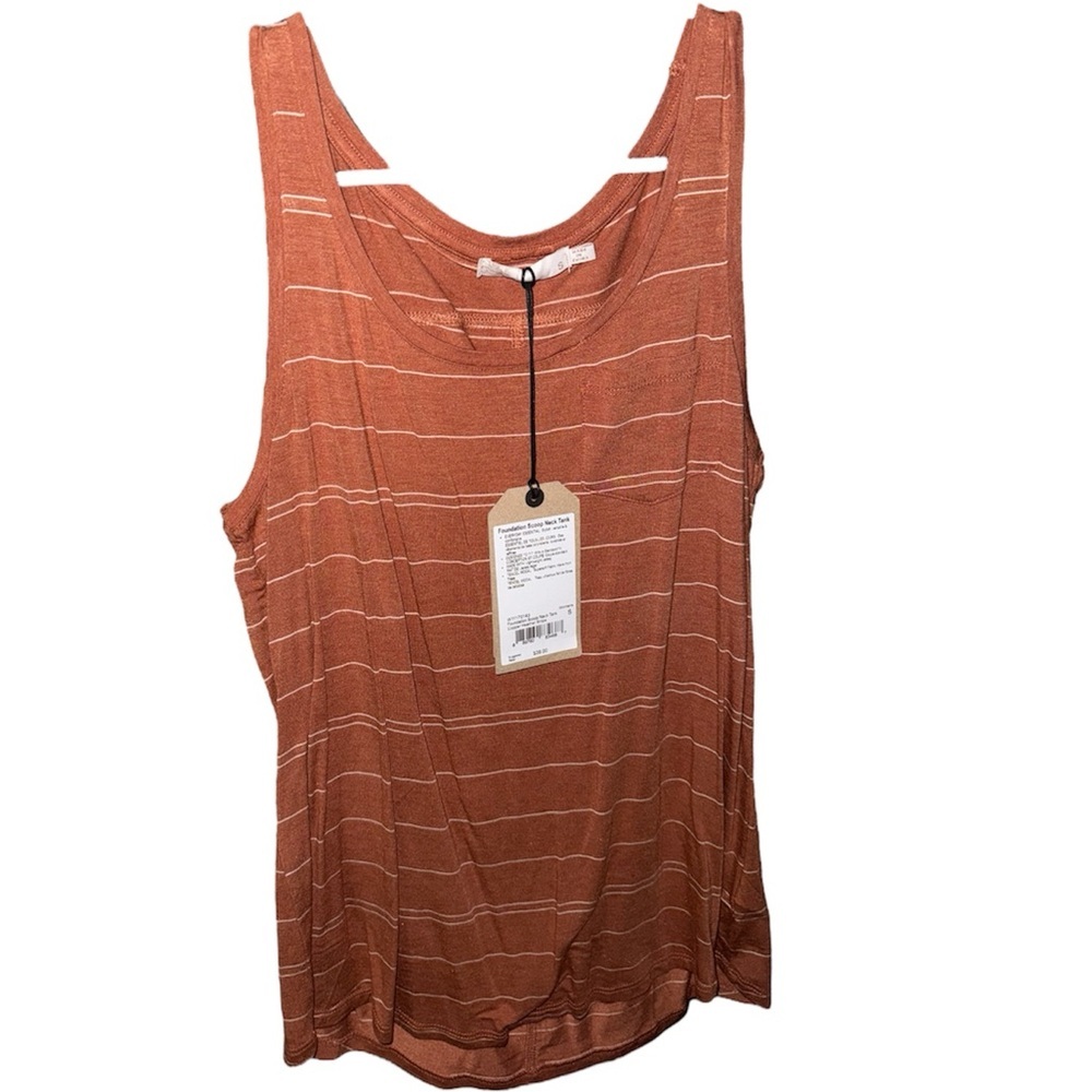Prana Women's Tank Top - Rust Stripes - Picture 3 of 3